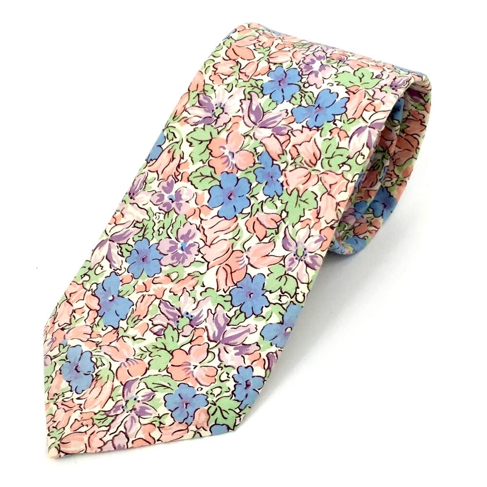 Liberty of London Floral Cotton Tie Printed in England